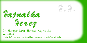 hajnalka hercz business card